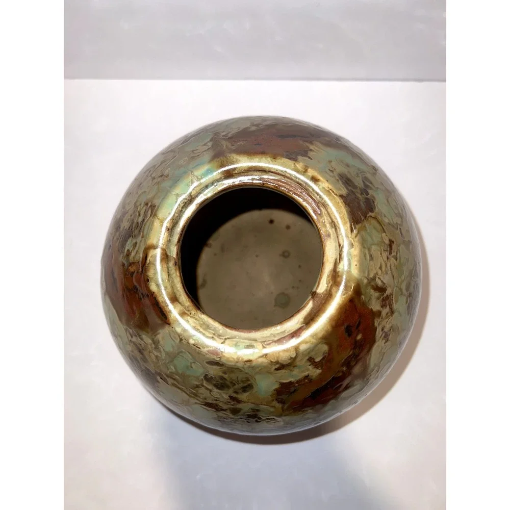 Vintage Japanese Hand Thrown Studio Art Pottery, beautiful glaze‎ vase